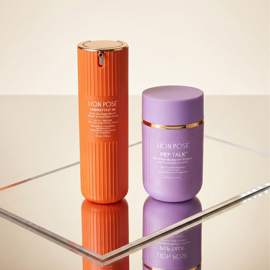 The Placenta Facial: Acid Serum + Barrier Cream